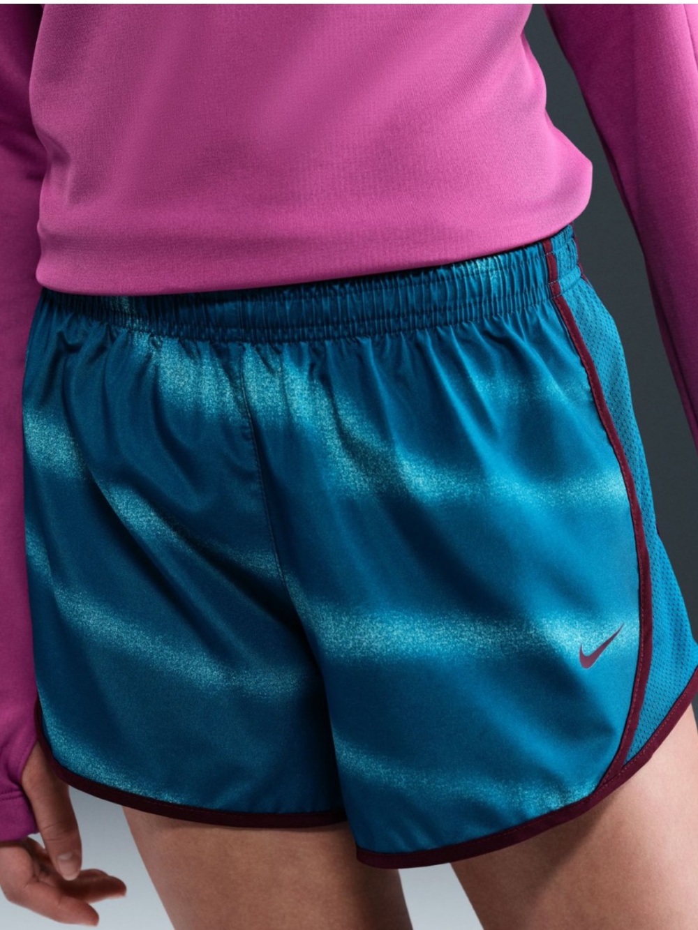 Nike Girl's Large Green Abyss Tempo Dri-Fit Athletic Shorts